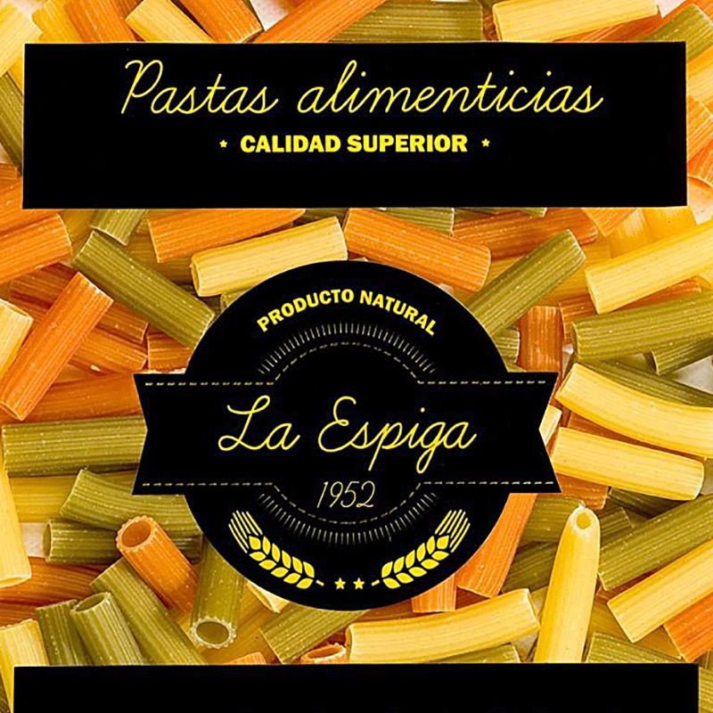 MACARRONES RAYADOS TRICOLOR 1/5 kg